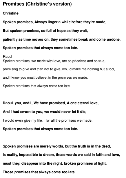 Spoken promises