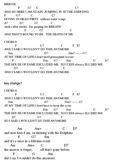 I said I wouldn't do this anymore